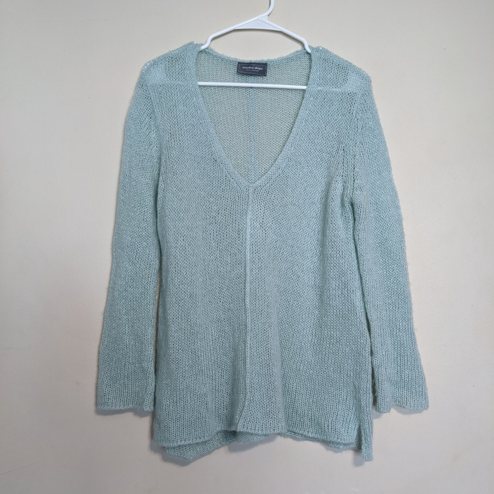 Wooden Ships Anthropologie Paola Buendia Mohair Sweater in Mint Size S/M